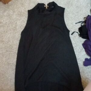 Black sleeveless blouse